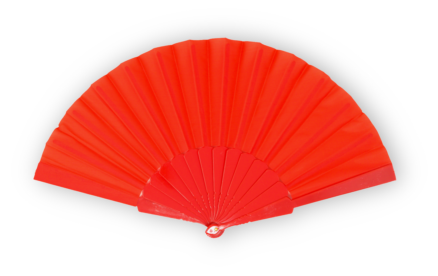 HOME UNIVERSAL Pack 12 Abanicos de Plástico con Empaquetado Individual para Regalar, Abanicos para Bodas, Comuniones, Fiestas y Eventos (Rojo)