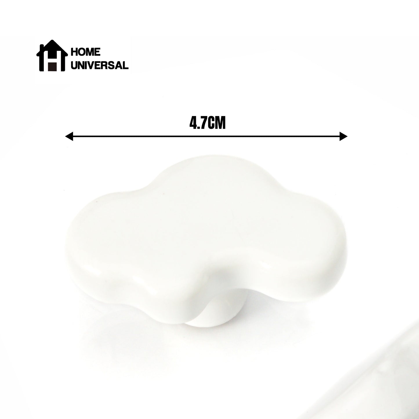 HOME UNIVERSAL | 6 Tiradores Muebles Infantiles de Cerámica | Pomos y Tiradores para habitación de niños niñas bebés | Tuerca y Tornillo incluido | (NUBE)