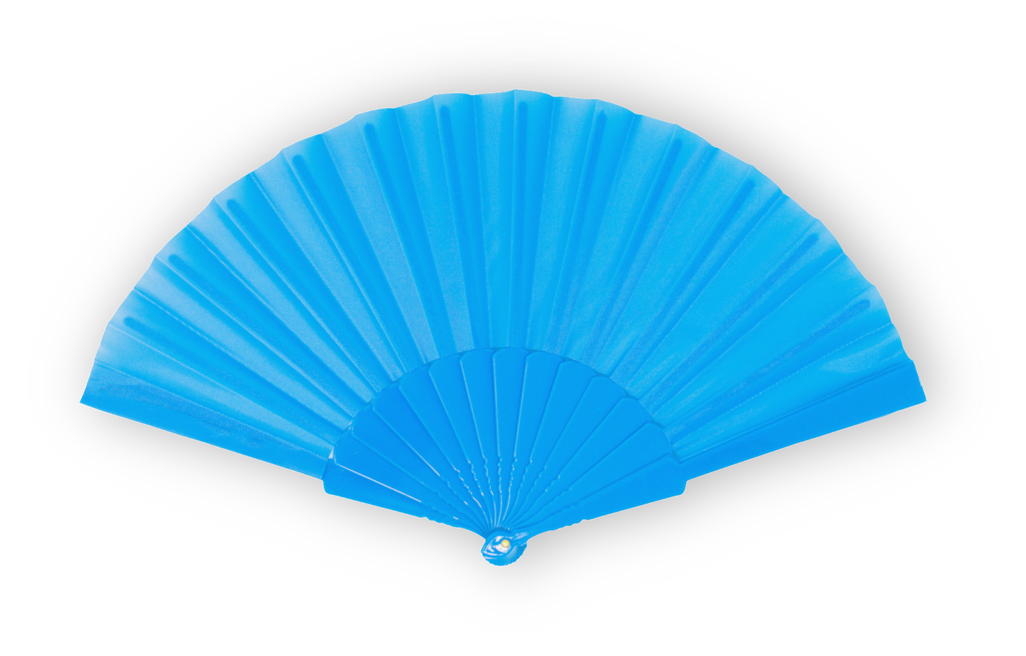 HOME UNIVERSAL Pack 12 Abanicos de Plástico con Empaquetado Individual para Regalar, Abanicos para Bodas, Comuniones, Fiestas y Eventos (Azul)