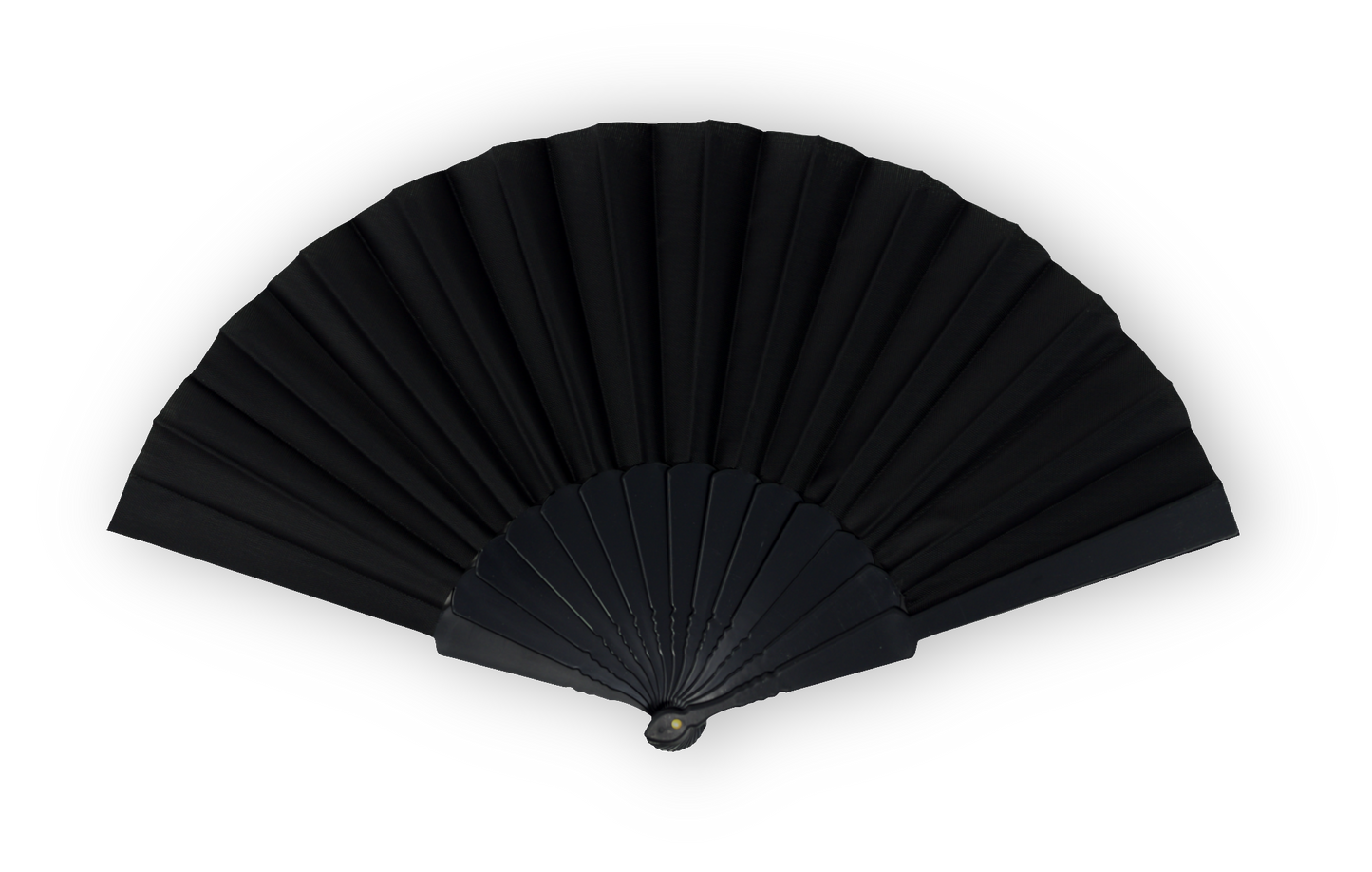 HOME UNIVERSAL Pack 12 Abanicos de Plástico con Empaquetado Individual para Regalar, Abanicos para Bodas, Comuniones, Fiestas y Eventos (Negro)