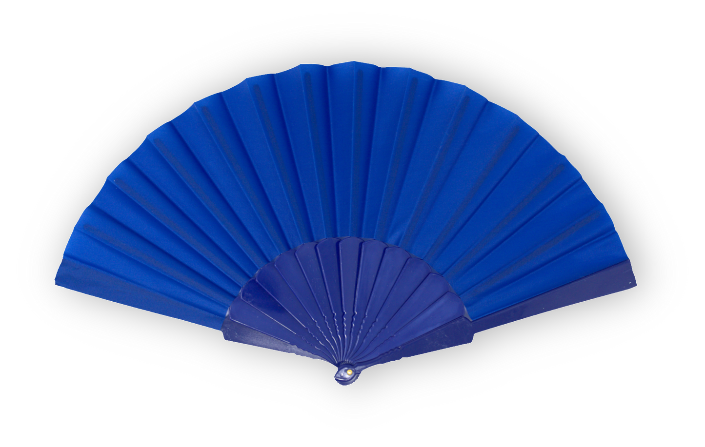 HOME UNIVERSAL Pack 12 Abanicos de Plástico con Empaquetado Individual para Regalar, Abanicos para Bodas, Comuniones, Fiestas y Eventos (Azul_Ultramar)