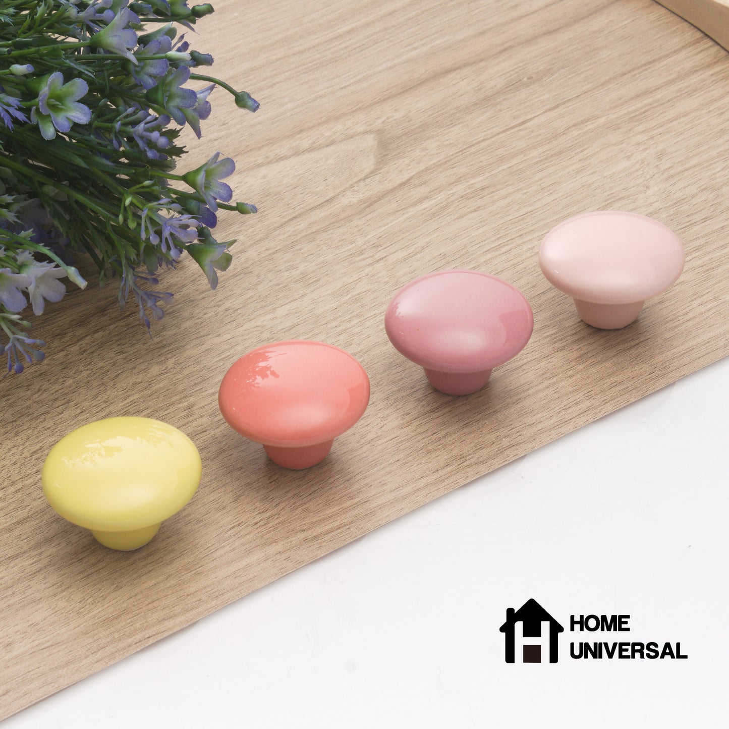 HOME UNIVERSAL | 6/12 x Pomos Armario de Cerámica de Colores Apastelados 40mm, Perillas, Pomos y Tiradores Redondas de Muebles para Cajones, Armarios, Puertas Interiores, Cocina (VERDE_MENTA)