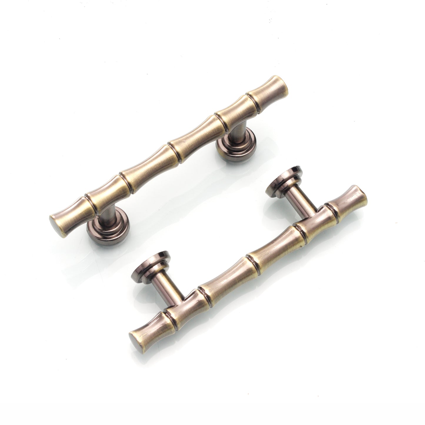 HOME UNIVERSAL | 6 Piezas Tiradores Vintage Bronce, Tiradores Perillas para Cajones, Tiradores Péndulo, Pomos para Muebles con Tornillos para Cajón, Cocina, Baño, Armario, Tocador (Bambu_9.7cm)