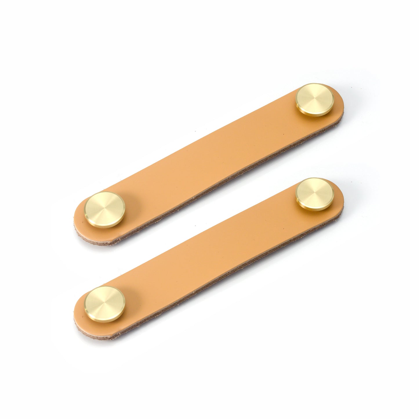 HOME UNIVERSAL | Pomos Tiradores de Cuero Sintético | Tiradores para Armarios y Cajones | Tiradores y Pomos para el Baño | Decoraciones Originales | Tornillos Incluidos | (Tirador_Beige_13.8cm)