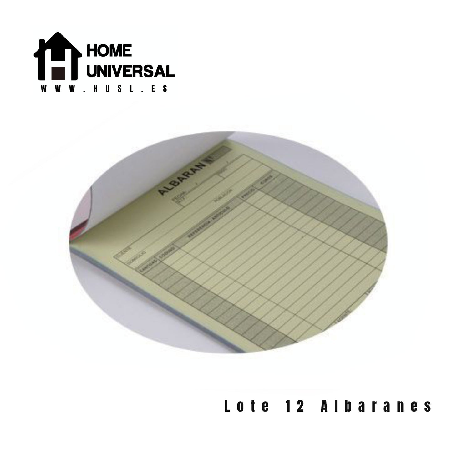 HOME UNIVERSAL® Lote 12 Talonarios Albaranes Venta al Mayor Duplicados Autocopia
