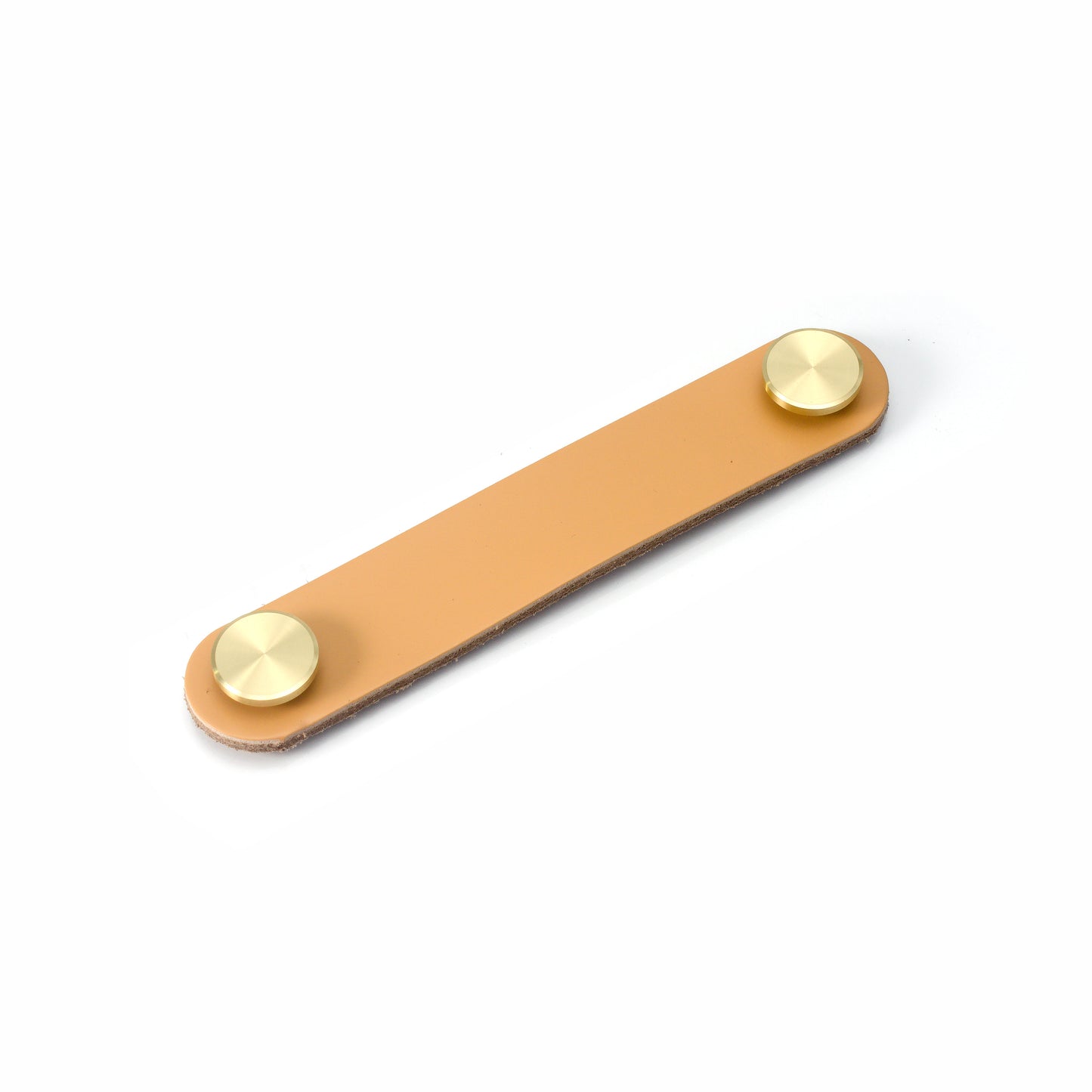 HOME UNIVERSAL | Pomos Tiradores de Cuero Sintético | Tiradores para Armarios y Cajones | Tiradores y Pomos para el Baño | Decoraciones Originales | Tornillos Incluidos | (Tirador_Beige_13.8cm)