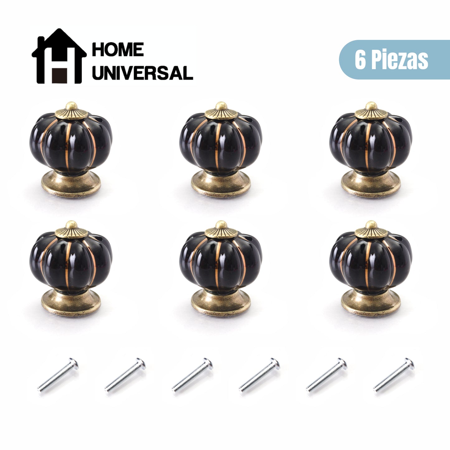 HOME UNIVERSAL | Pomos Porcelana para Muebles y Armarios de Diseño 4cm Diámetro | Estilo Vintage, Retro, Clásico, Antique | Pomos Originales | Decoración Vintage