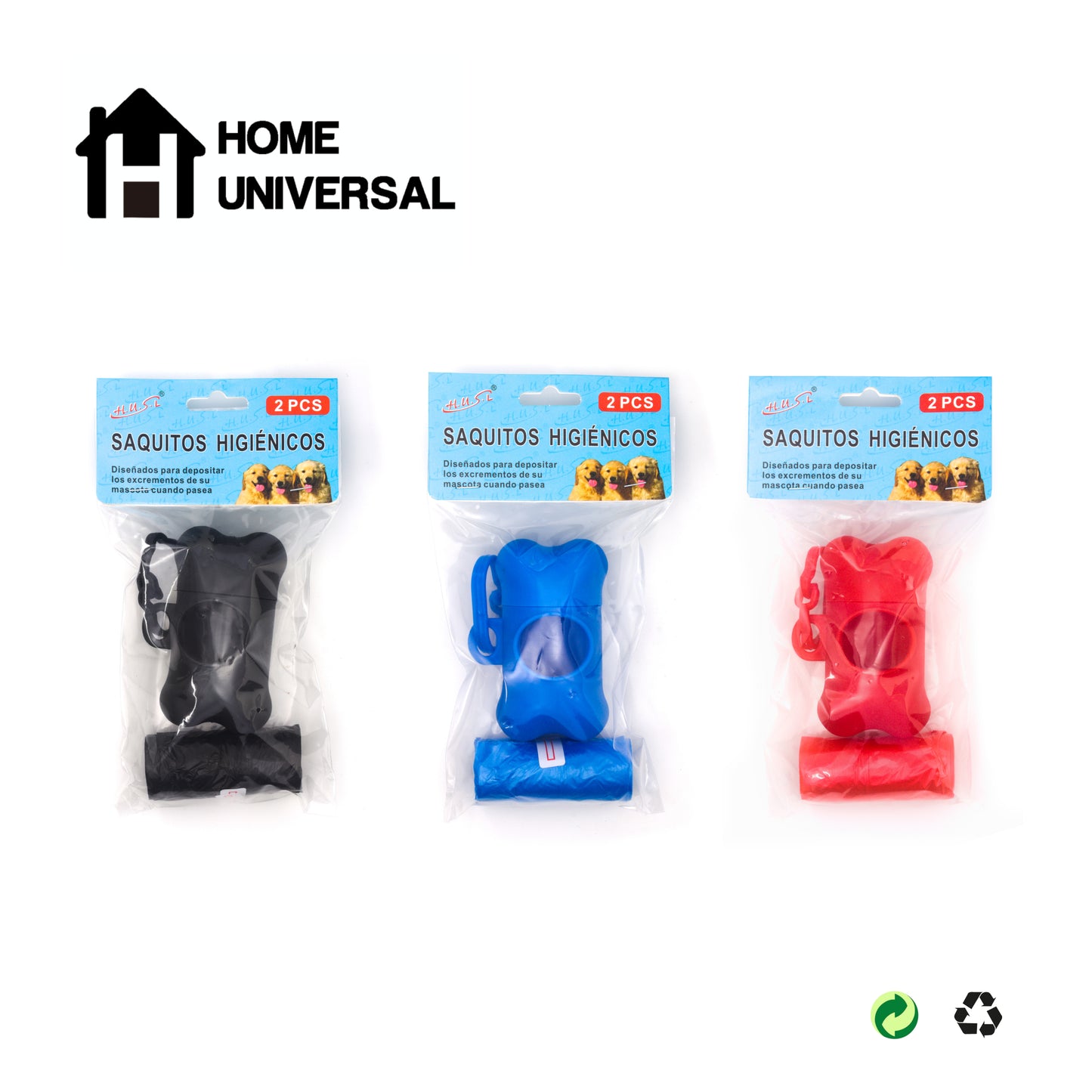 HOME UNIVERSAL | Dispensador para Bolsas para Excrementos de perros + 15 Bolsas
