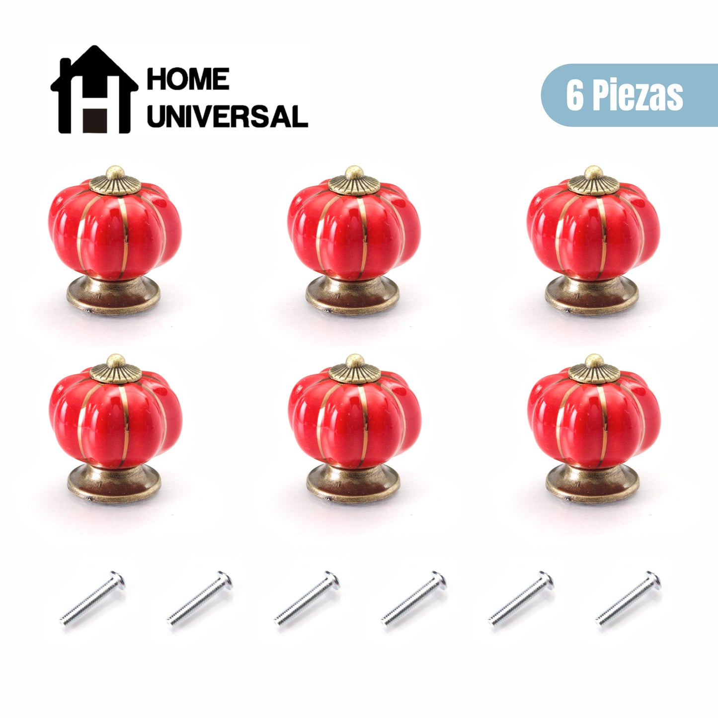 HOME UNIVERSAL | Pomos Porcelana para Muebles y Armarios de Diseño 4cm Diámetro | Estilo Vintage, Retro, Clásico, Antique | Pomos Originales | Decoración Vintage