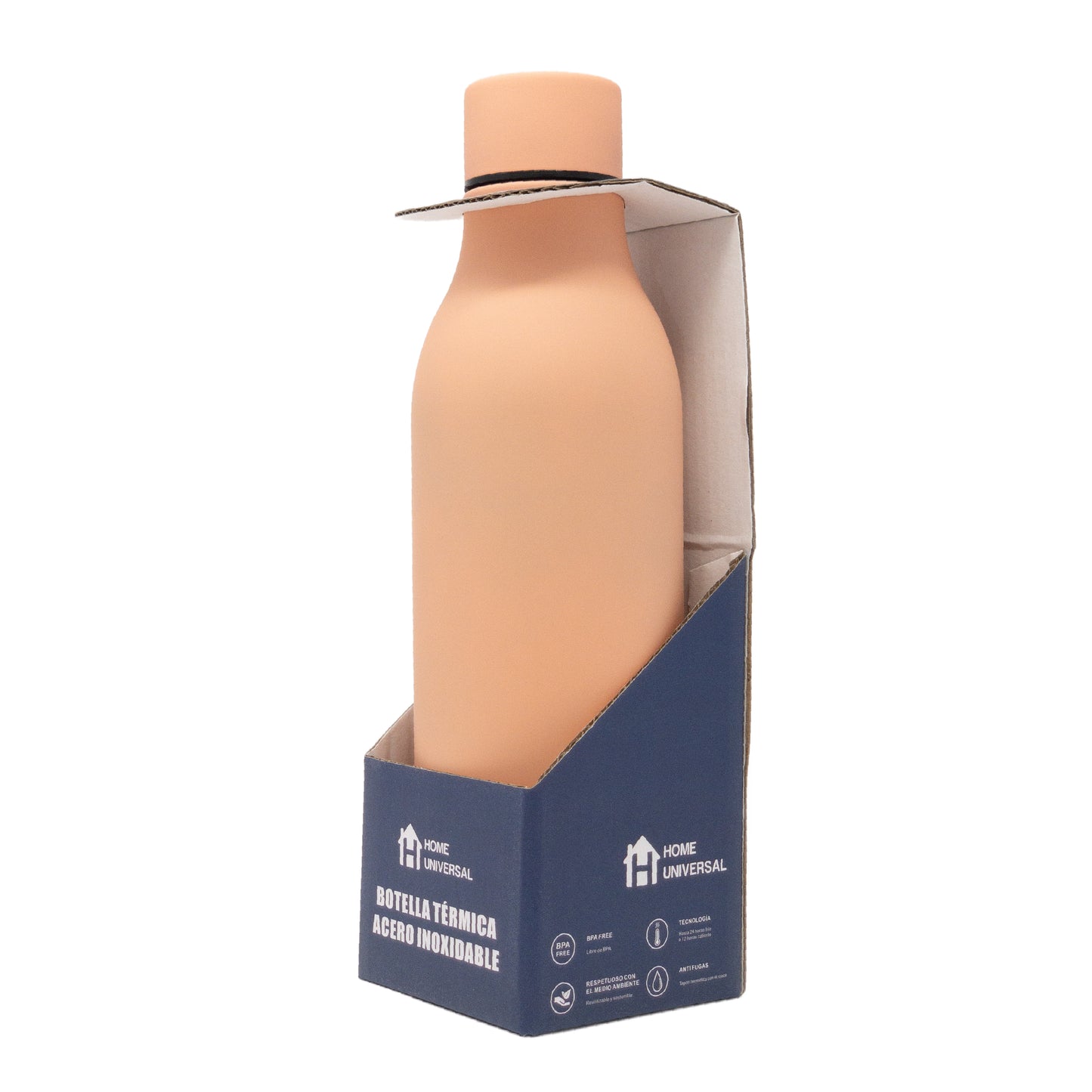 HOME UNIVERSAL | BOTELLA TERMO 550ML | TACTO SEDA (ALBARICOQUE)
