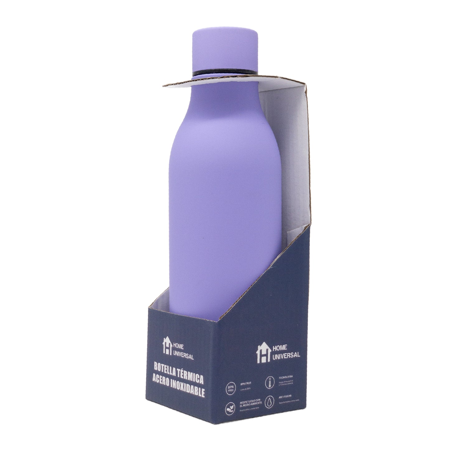 HOME UNIVERSAL | BOTELLA TERMO 550ML | TACTO SEDA (LAVANDA)