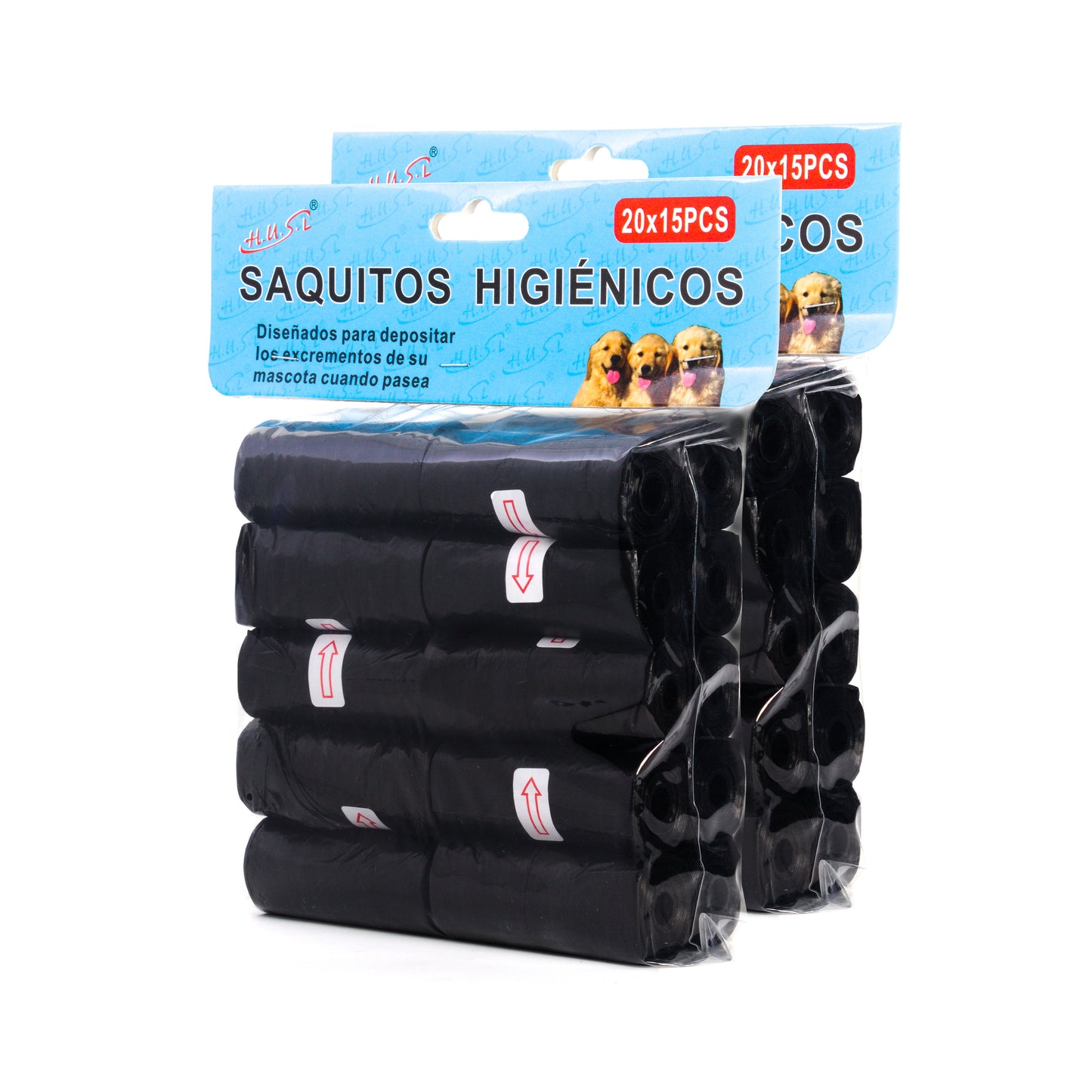 HOME UNIVERSAL | Bolsas para excrementos de perros (Pack 600 Bolsas_Negro)