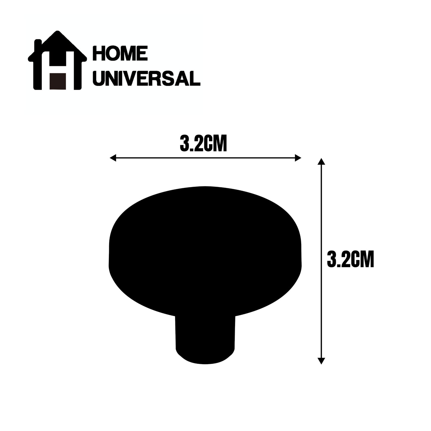 HOME UNIVERSAL | 6 Tiradores Metálicos Dorados Minimalistas | Aleación de Aluminio | Premium | (Pomo Redonda)