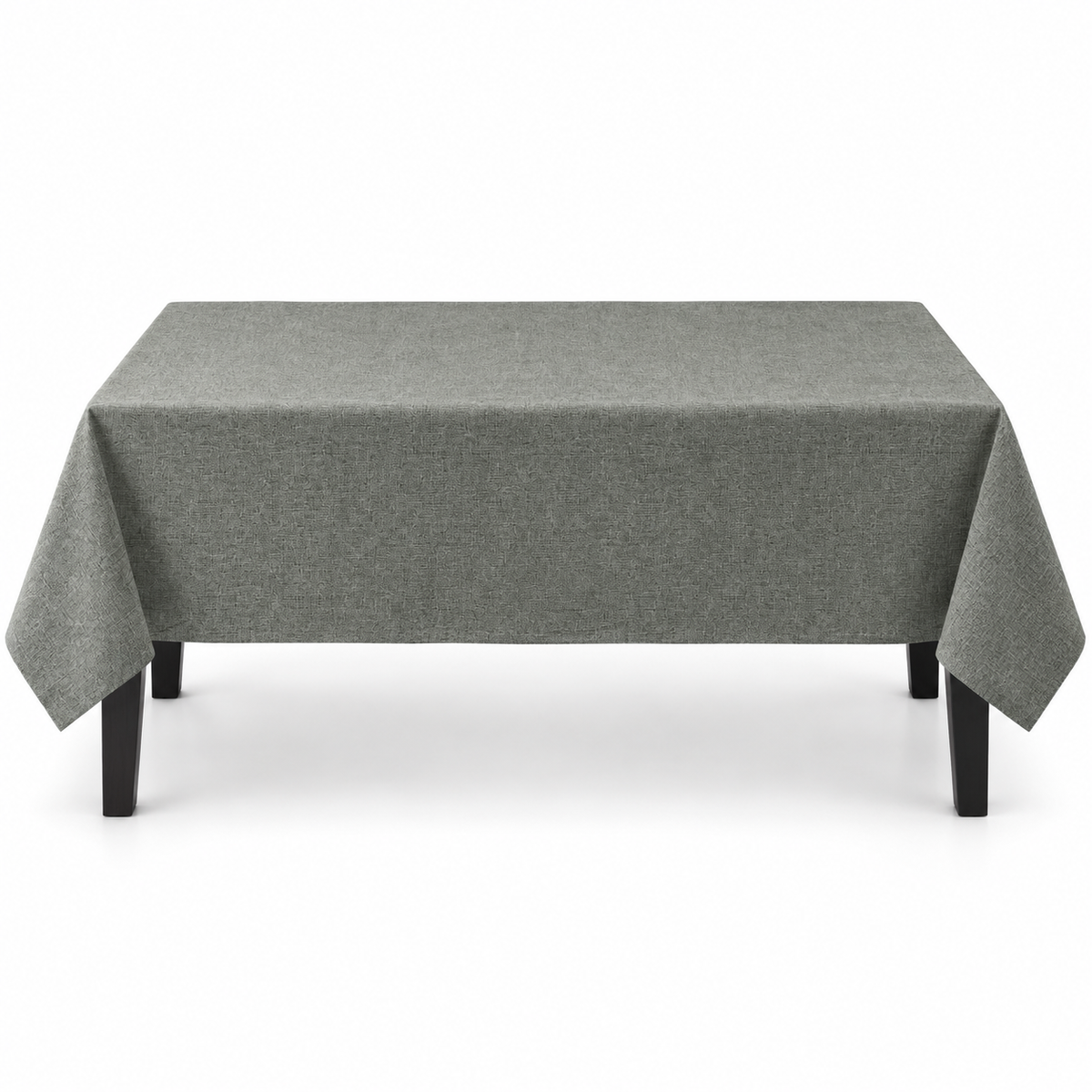 Home Universal® Mantel de Mesa Impermeable y Antimanchas, Tejido de Loneta con Efecto Lino , Liso o Estampado, para Cocina y Comedor (Gris Liso)