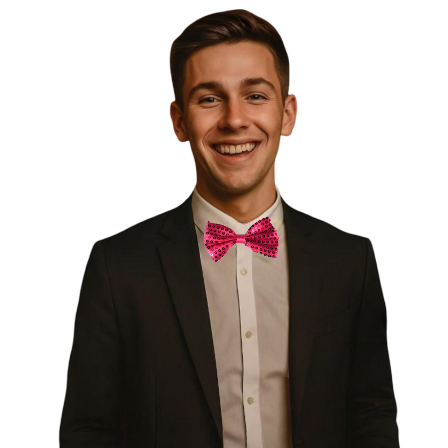 Home Universal® Accesorios de Fiesta – Pajarita de Purpurina y Lentejuelas para Hombres y Mujeres | Complementos de Disfraz Elegantes y Divertidos (3 Unidades)