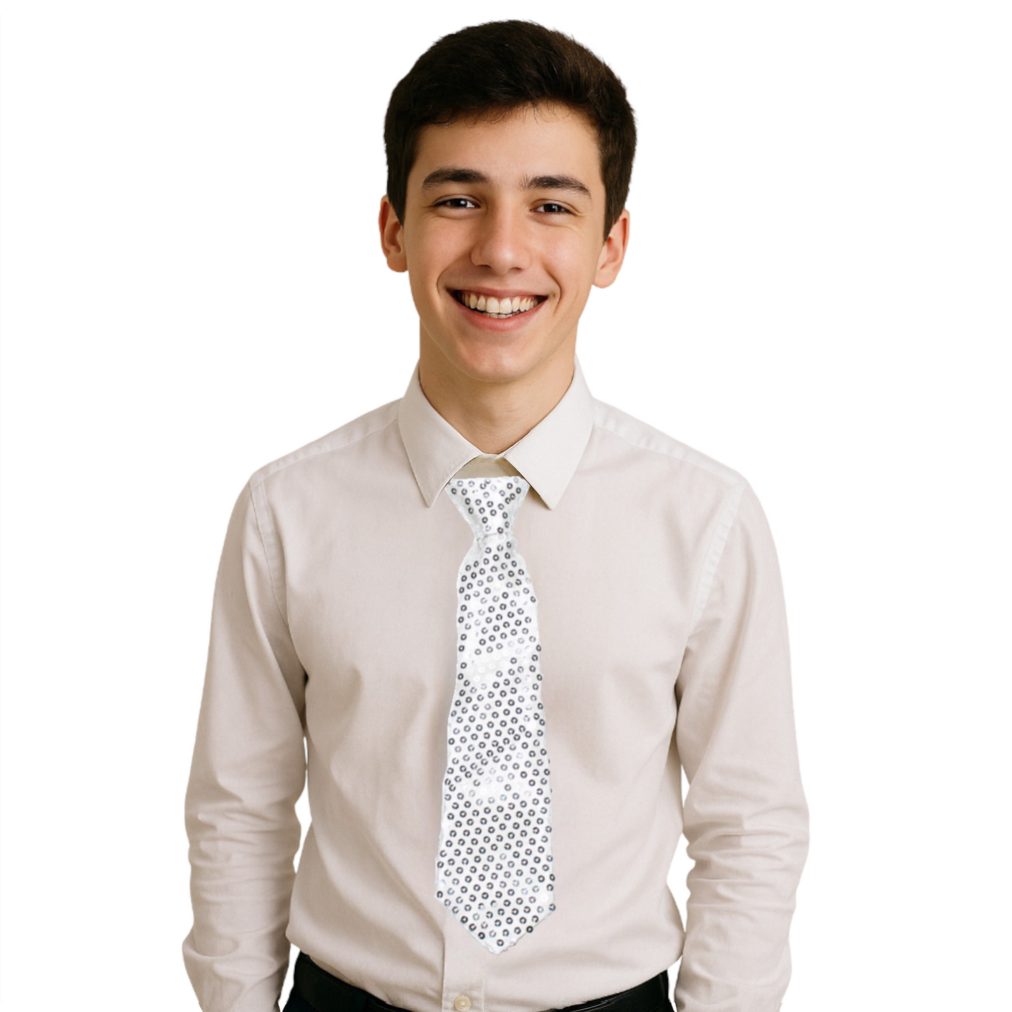 Home Universal® Accesorios de Fiesta – Corbata de Purpurina y Lentejuelas para Hombres y Mujeres | Complementos de Disfraz Elegantes y Divertidos (2 Unidades)