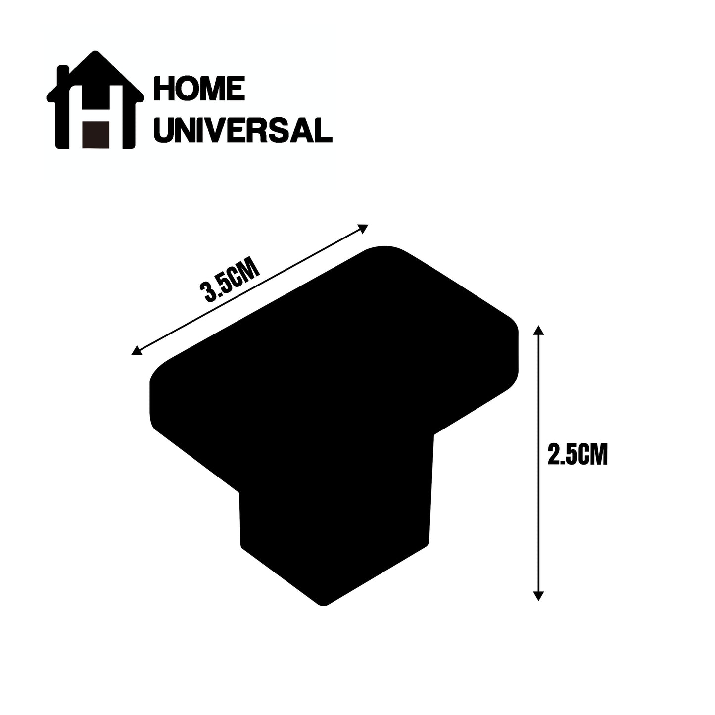 HOME UNIVERSAL | 6 Tiradores Metálicos Dorados Minimalistas | Aleación de Aluminio | Premium | (Pomo Rectangular)