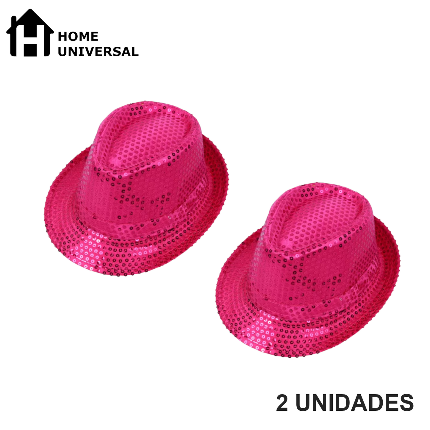 Home Universal® Accesorios de Fiesta – Sombrerode Purpurina y Lentejuelas para Hombres y Mujeres | Complementos de Disfraz Elegantes y Divertidos (2 Unidades)