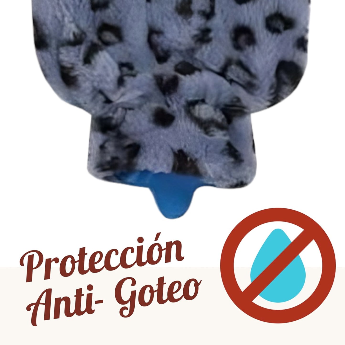 Home Universal | Bolsa de Agua Caliente (Estampado Leopardo Azul)