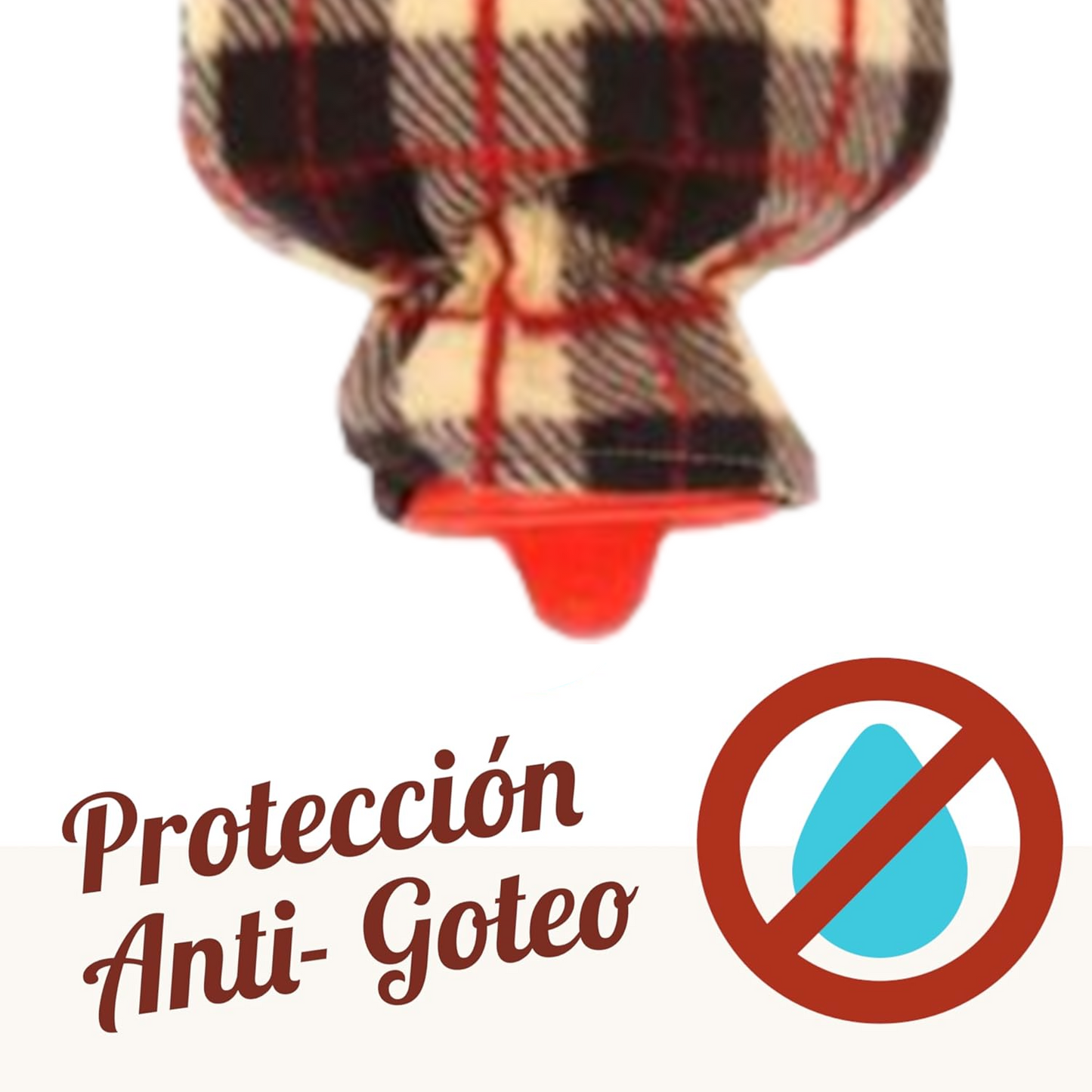 Home Universal | Bolsa de Agua Caliente (Estampado Cuadros Rojo Beige)