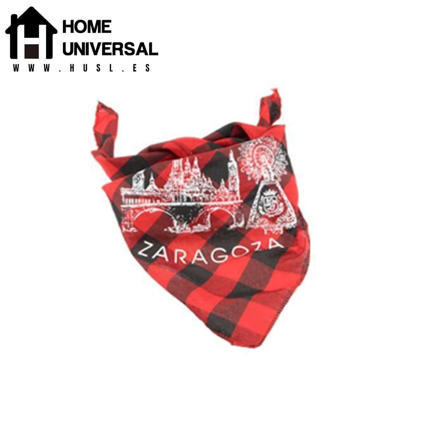 Pack 12 Cachirulos Aragoneses 95cm, Pañuelos Fiestas del Pilar, Zorongos zaragozanos (Estampado)