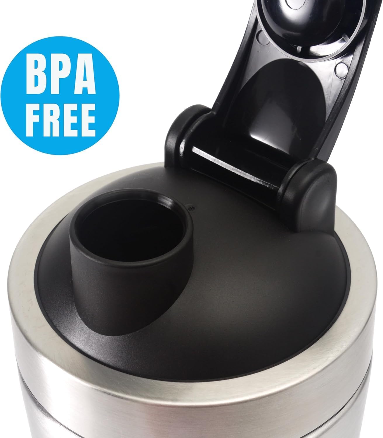 Home Universal® 750ML Botella Gim Shaker de Acero Inoxidable | BPA Free con Mezclador de Tapa Integrado | Vaso Gimnasio con Medidor | Apto para Lavavajillas | Vaso Proteína (Acero)