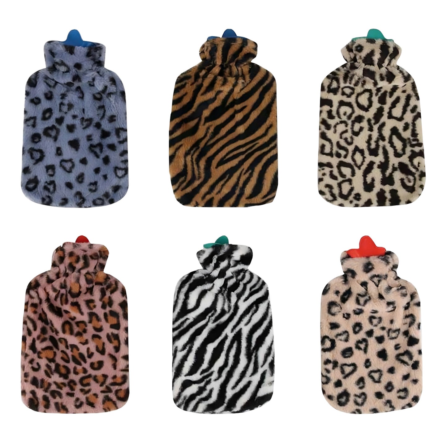 Home Universal | Bolsa de Agua Caliente (Estampado Leopardo Azul)