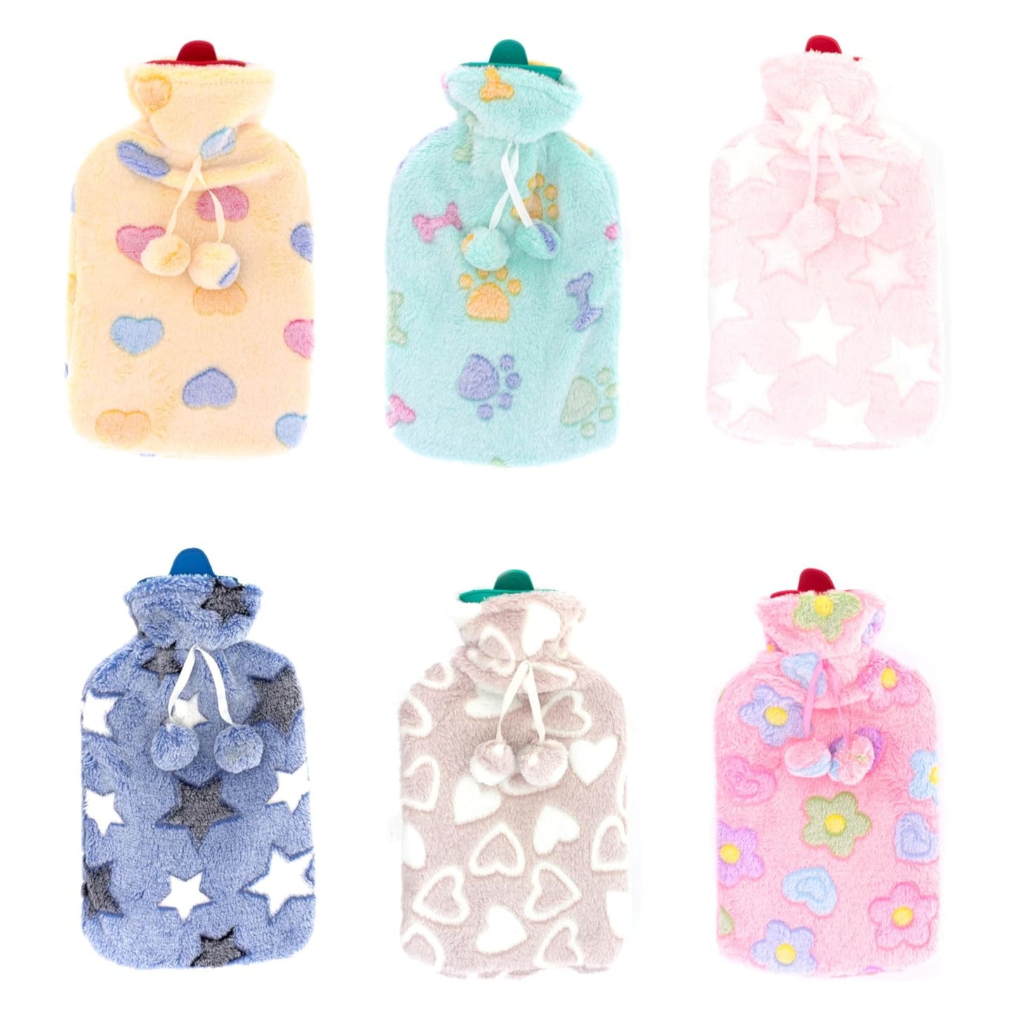 Home Universal | Bolsa de Agua Caliente (Gris Claro Corazones)