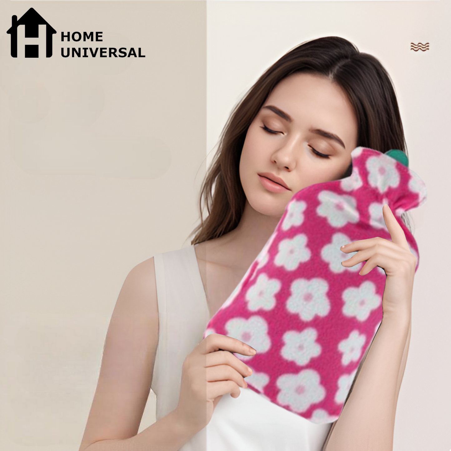 Home Universal | Bolsa de Agua Caliente (Flores Rosa)