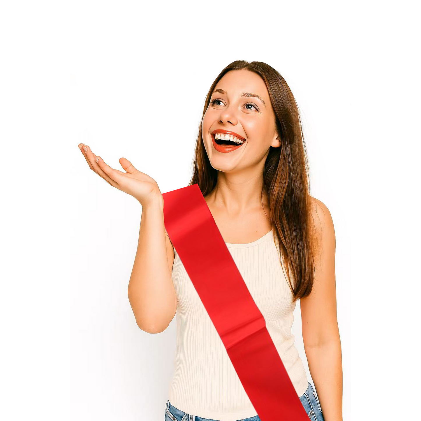 Home Universal® Banda Feliz Cumpleaños – Cinta Decorativa para Fiesta y Photocall, Accesorio para Mujer, Hombre y Niños, Diseño Elegante con Letras Doradas, Ideal para Celebraciones y Sesiones de Fotos (Liso - 1 unidad)