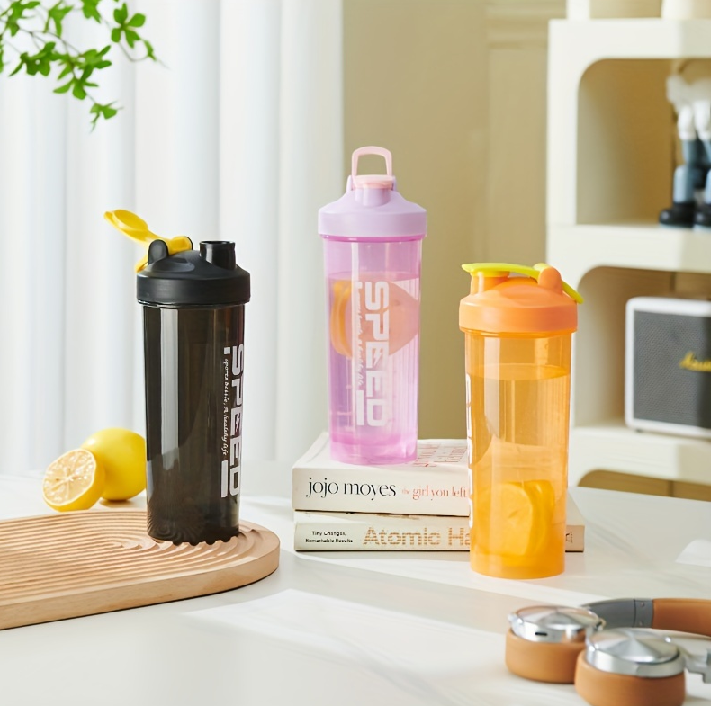 Home Universal®Botella Shaker 800ml con Mixball – Agitadora para Proteínas en Polvo, Sin Fugas, Plástico Resistente con Tapa – Ideal para Fitness, Gimnasio y Deportes