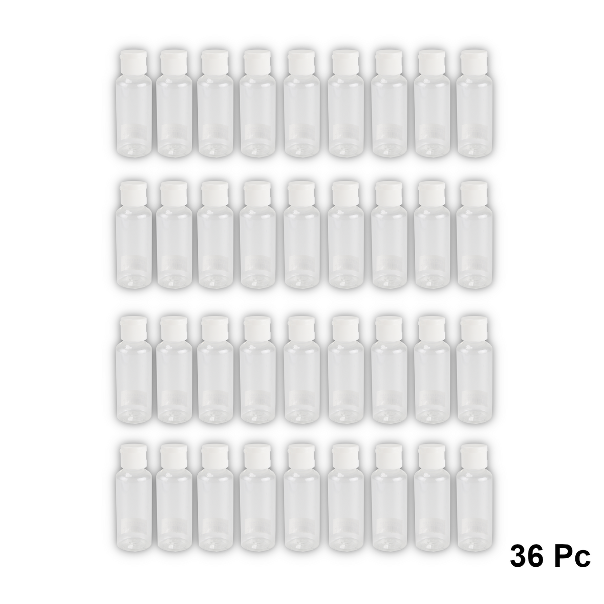 Home Universal® Botellas Vacías de Plástico con Pulverizador y Tapa Flip-Top, Reutilizables para Viaje, Cosméticos, Champú, Gel, Loción y Líquidos (50ml, Botella Tapa Flip-Top (36 Uds))