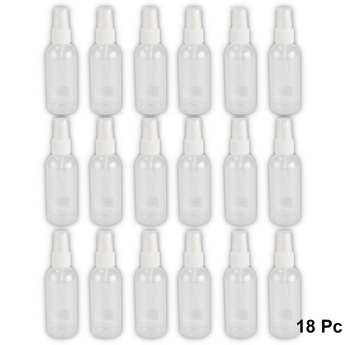 Home Universal® Botellas Vacías de Plástico con Pulverizador y Tapa Flip-Top, Reutilizables para Viaje, Cosméticos, Champú, Gel, Loción y Líquidos (75ml, Botella Pulverizadora (18 Uds))