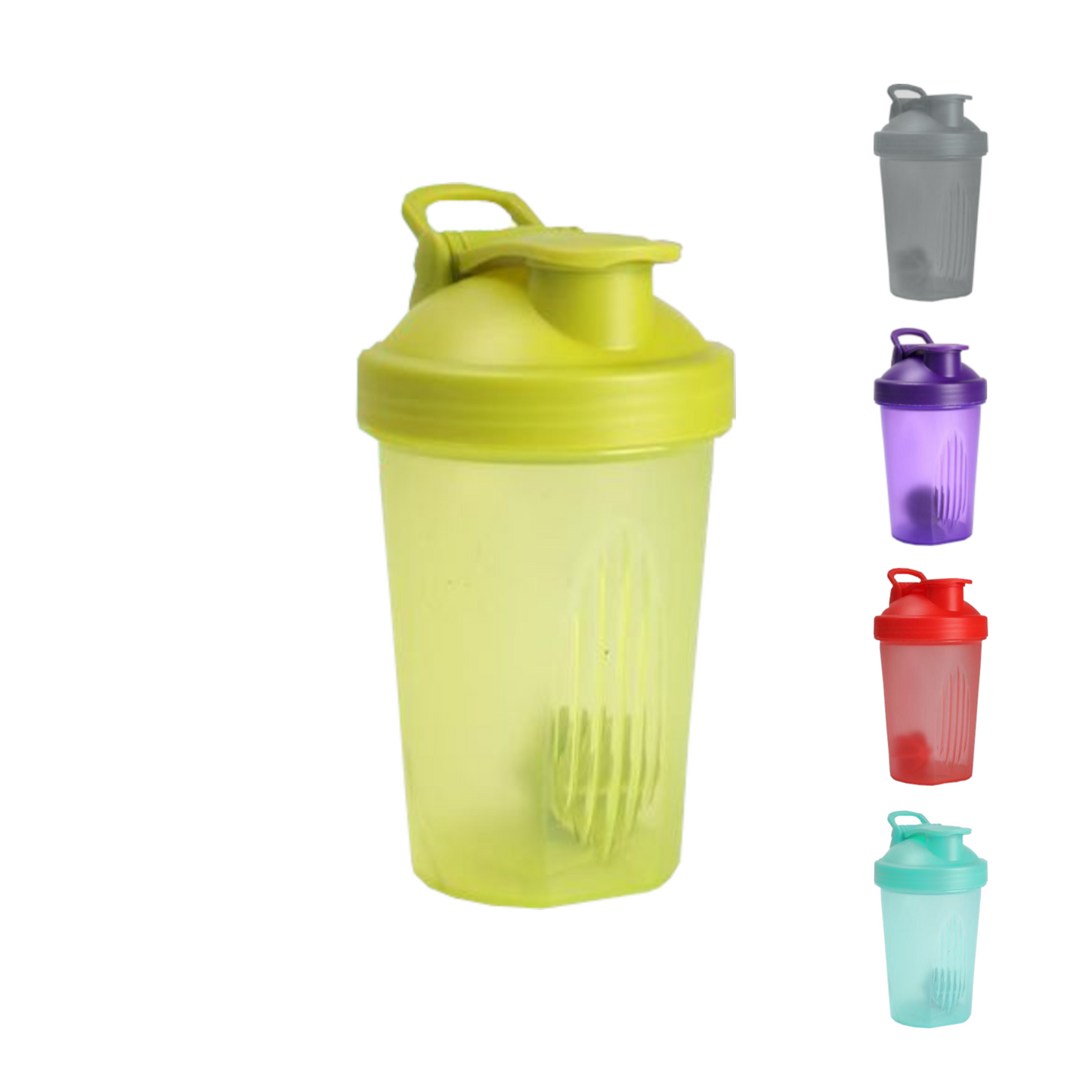 Home Universal® Botella Shaker 400ml con Mixball – Agitadora para Proteínas en Polvo, Sin Fugas, Plástico Resistente con Tapa, Ideal para Fitness, Gimnasio y Deportes