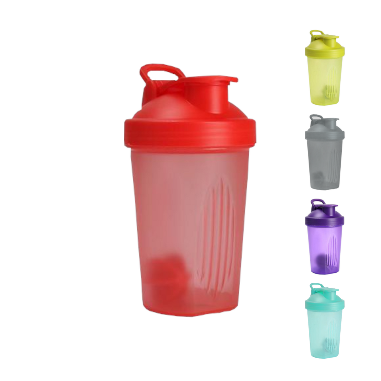 Home Universal® Botella Shaker 400ml con Mixball – Agitadora para Proteínas en Polvo, Sin Fugas, Plástico Resistente con Tapa, Ideal para Fitness, Gimnasio y Deportes