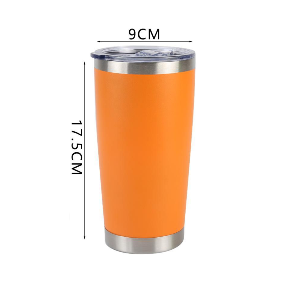 Home Universal ® Termo de Café Acero Inoxidable, Vaso Térmico con Aislamiento, 12h Caliente / 24h Frío, para agua, té caliente y frio (Naranja)