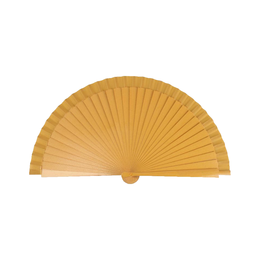 HOME UNIVERSAL Abanicos Madera Liso 23CM, Detalles para los Invitados, Regalos de Boda, Fiesta, Comunión o Bautizo (23cm_Oro)