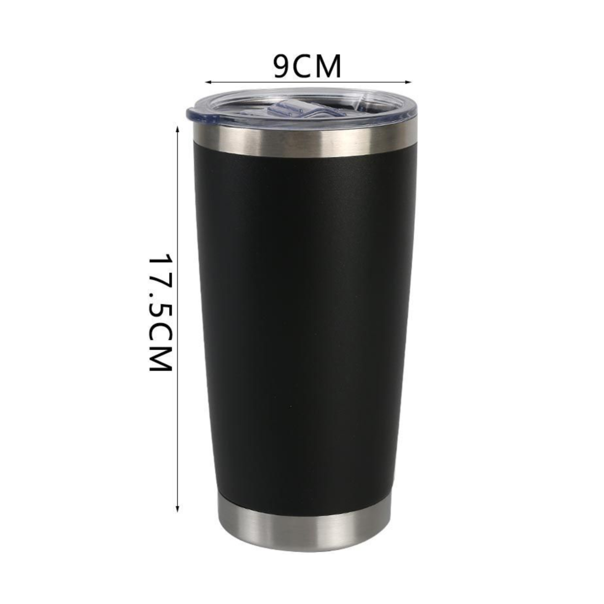 Home Universal ® Termo de Café Acero Inoxidable, Vaso Térmico con Aislamiento, 12h Caliente / 24h Frío, para agua, té caliente y frio (Negro)