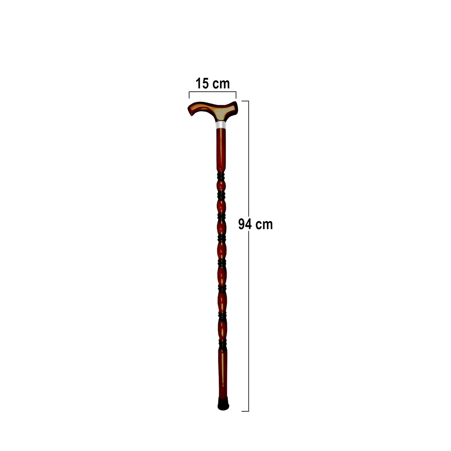 Home Universal® Bastón Ergonómico Antideslizante – Madera Clásica – Ligero, Resistente y Extensible – Ideal para Adultos Mayores, Rehabilitación y Seguridad al Caminar (Bastón Derby Castaño)