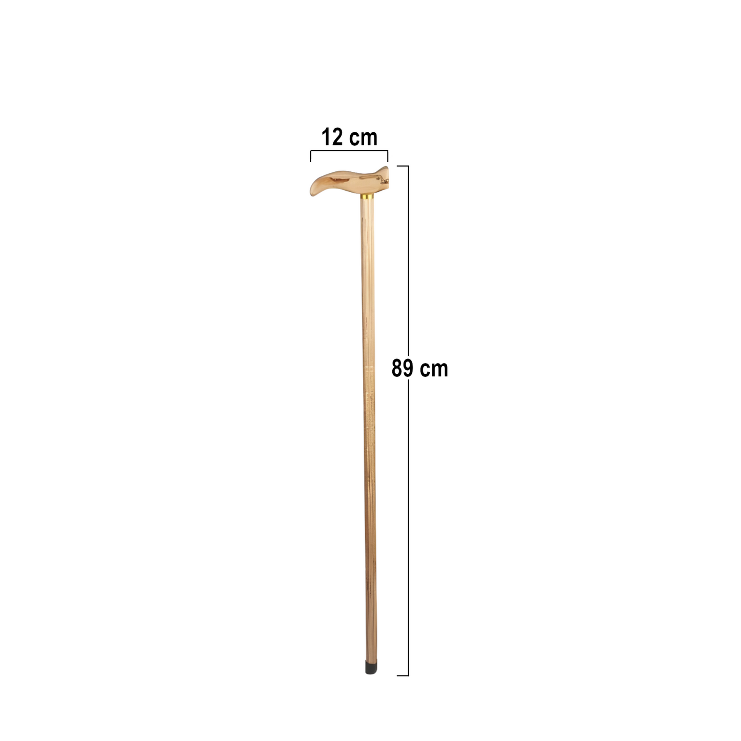 Home Universal® Bastón Ergonómico Antideslizante – Madera Clásica – Ligero, Resistente y Extensible – Ideal para Adultos Mayores, Rehabilitación y Seguridad al Caminar (Bastón Claro Ornamental)