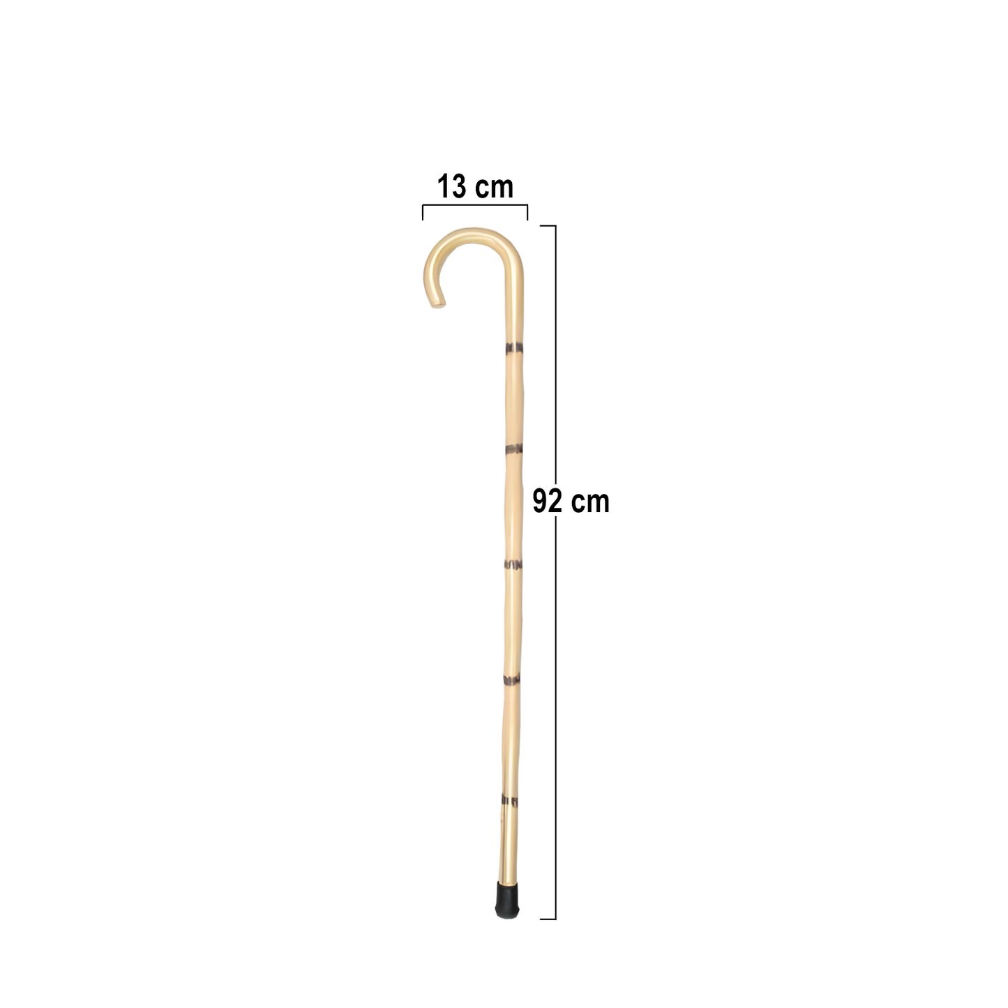 Home Universal® Bastón Ergonómico Antideslizante – Madera Clásica – Ligero, Resistente y Extensible – Ideal para Adultos Mayores, Rehabilitación y Seguridad al Caminar (Bastón Curvo Claro)