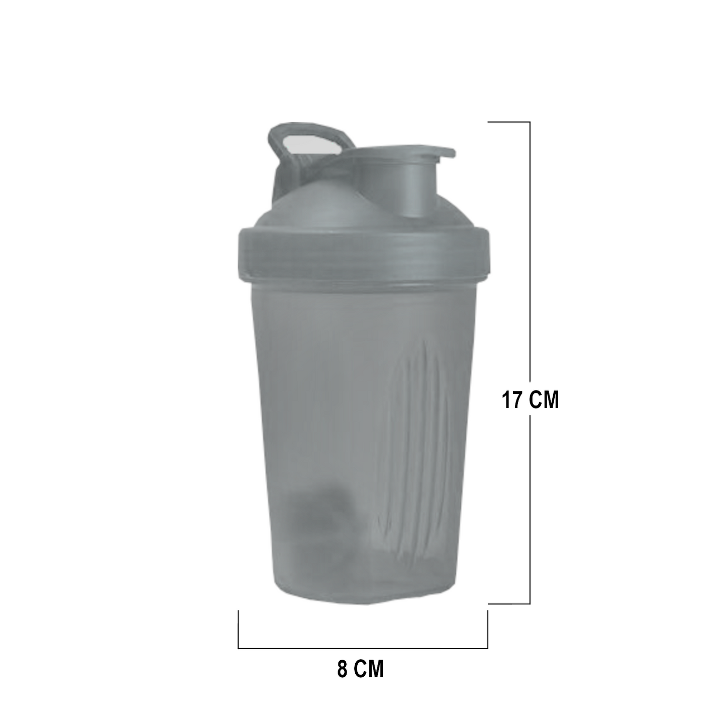 Home Universal® Botella Shaker 400ml con Mixball – Agitadora para Proteínas en Polvo, Sin Fugas, Plástico Resistente con Tapa, Ideal para Fitness, Gimnasio y Deportes
