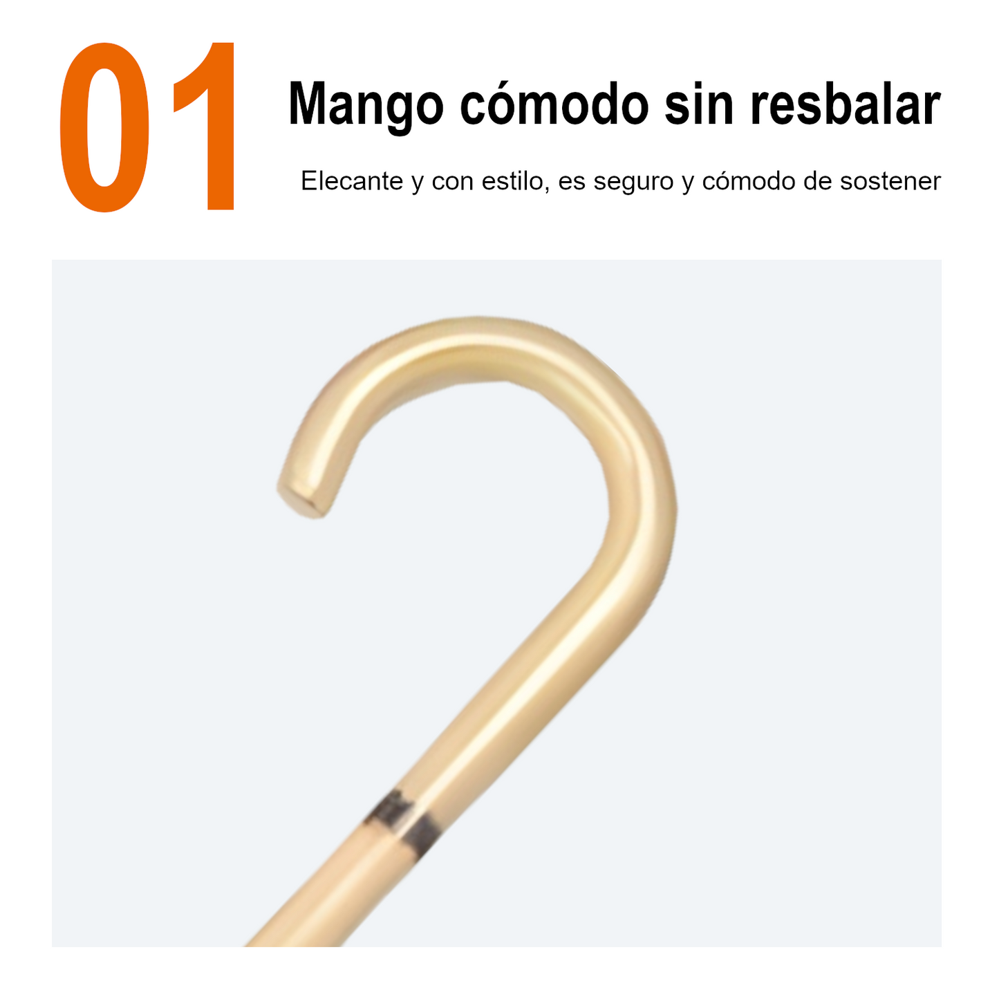 Home Universal® Bastón Ergonómico Antideslizante – Madera Clásica – Ligero, Resistente y Extensible – Ideal para Adultos Mayores, Rehabilitación y Seguridad al Caminar (Bastón Curvo Claro)