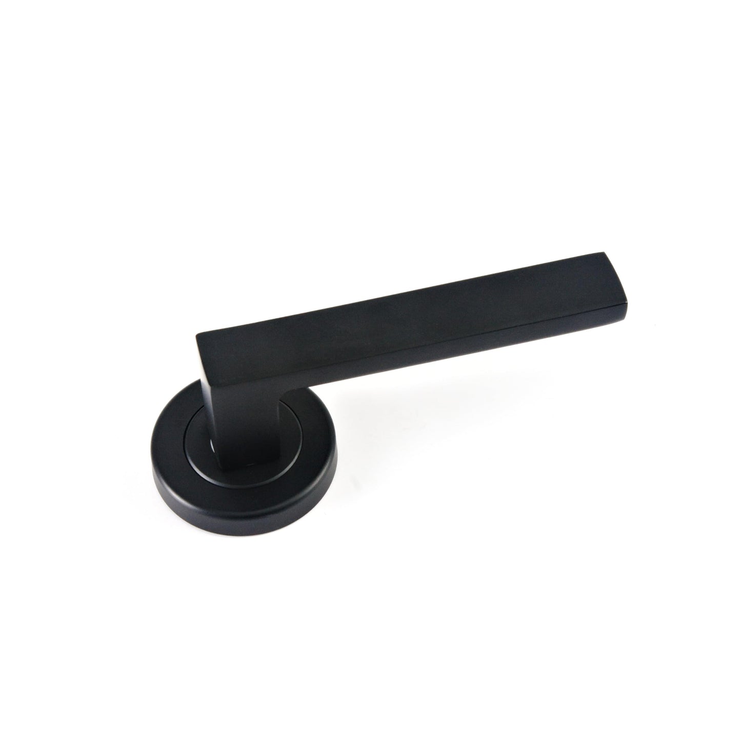Home Universal® 2 Juegos de Manillas de Puerta Negro Mate, juego de manijas de puerta interiores para el hogar y la oficina,moderno mango de puerta interior negro (Negro Mate 1 (1 Juego))