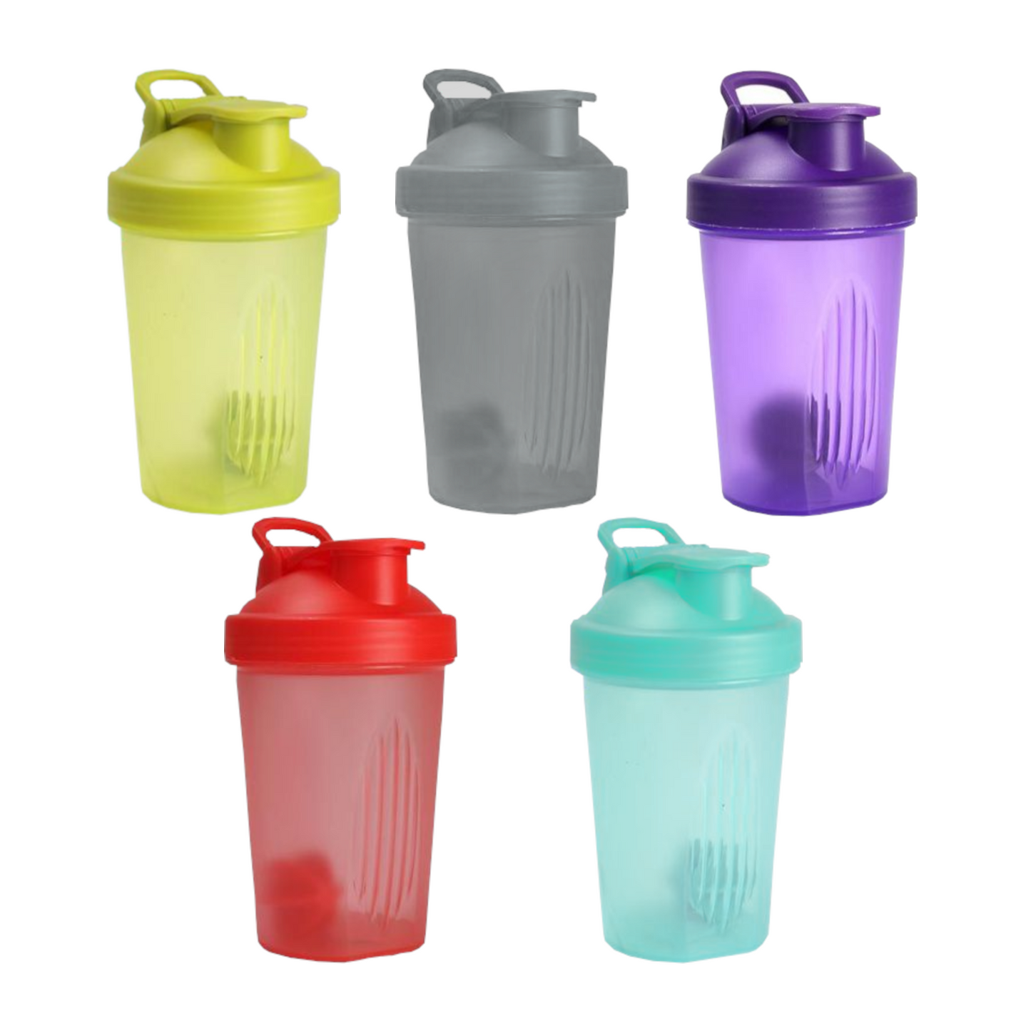 Home Universal® Botella Shaker 400ml con Mixball – Agitadora para Proteínas en Polvo, Sin Fugas, Plástico Resistente con Tapa, Ideal para Fitness, Gimnasio y Deportes