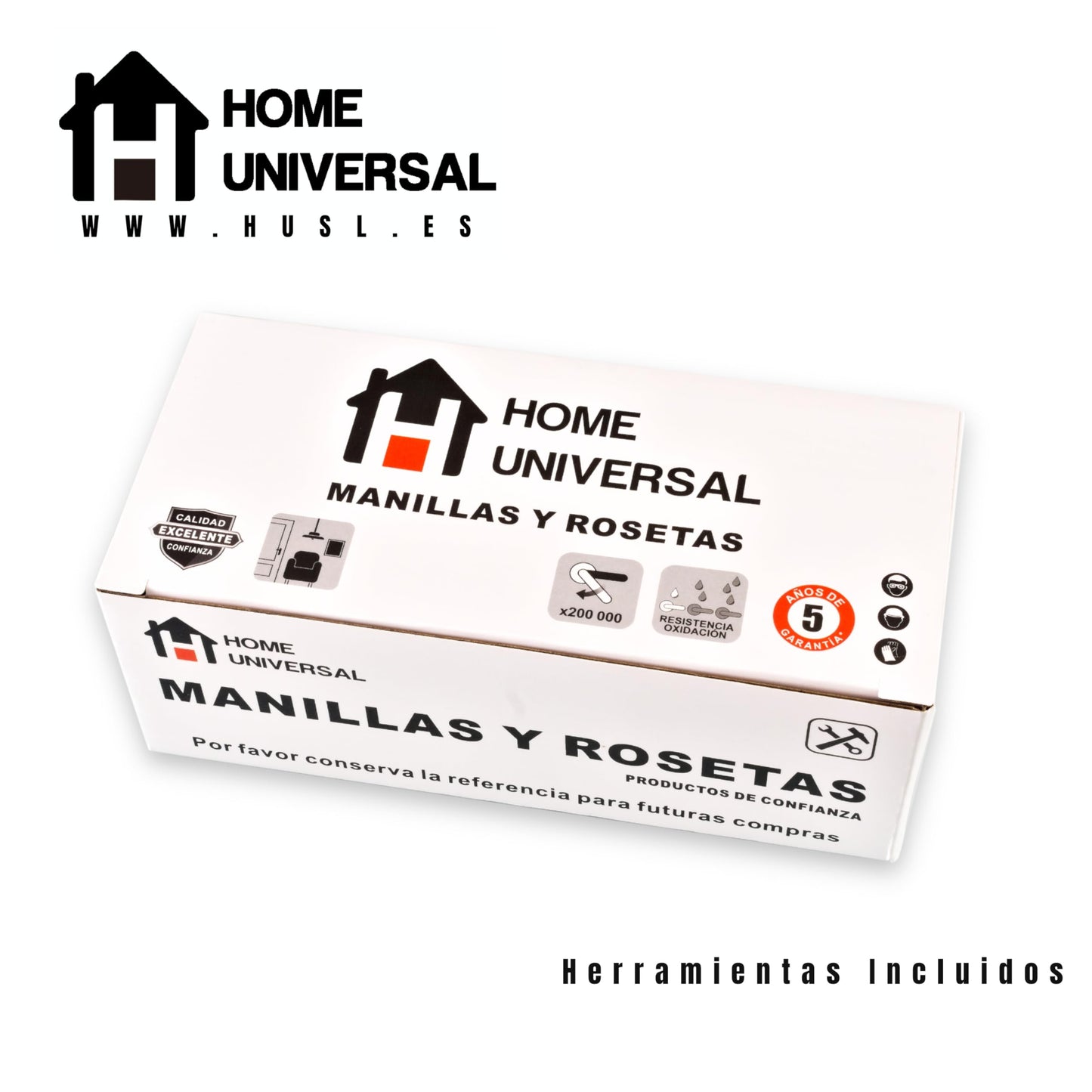 Home Universal® 2 Juegos de Manillas de Puerta Negro Mate, juego de manijas de puerta interiores para el hogar y la oficina,moderno mango de puerta interior negro (Niquel Satinado (2 Juego))