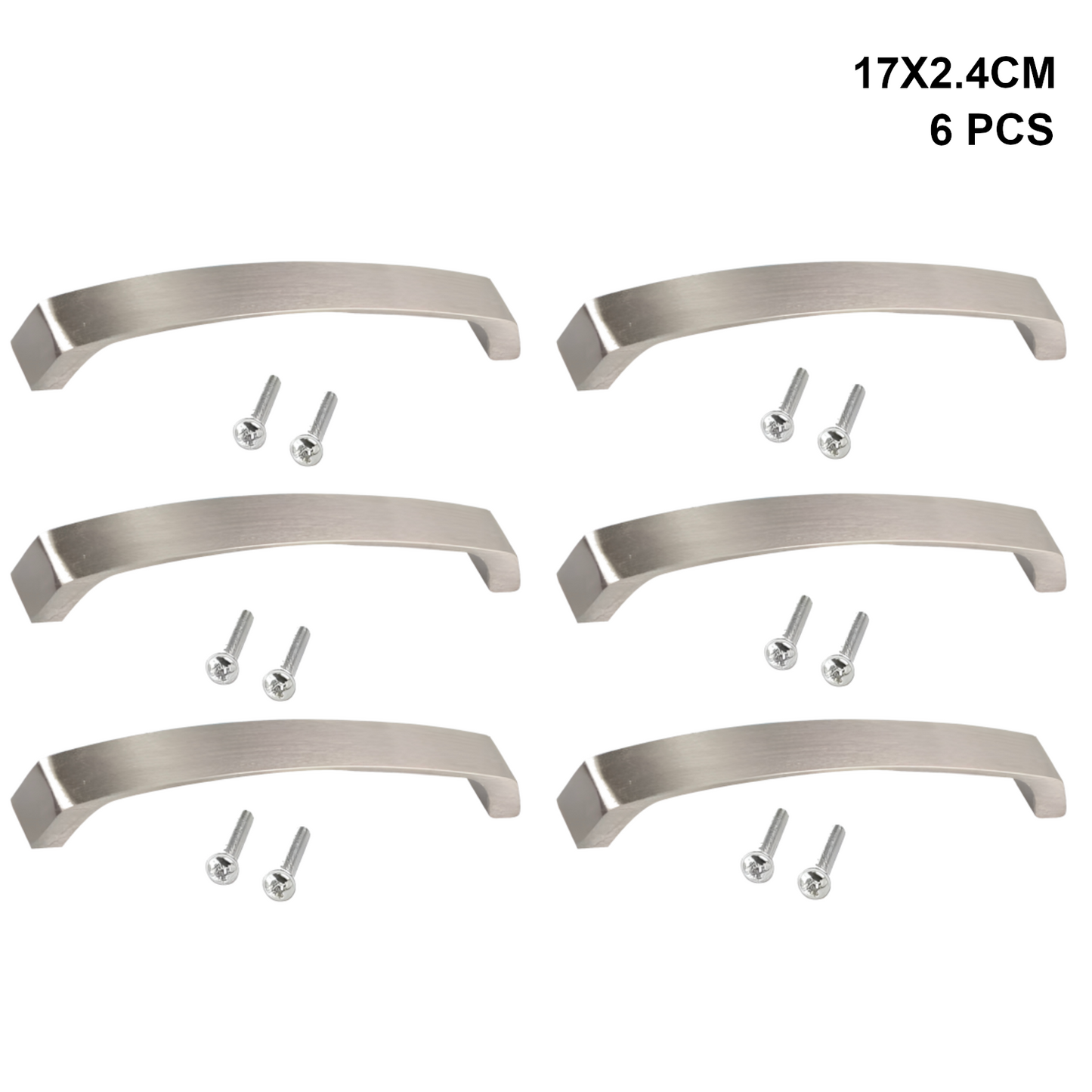 Pomos para Armario Tirador de Aleación de Aluminio Perillas de Cajón Tiradores con Tornillos para muebles de cocina y dormitorio- plata mate