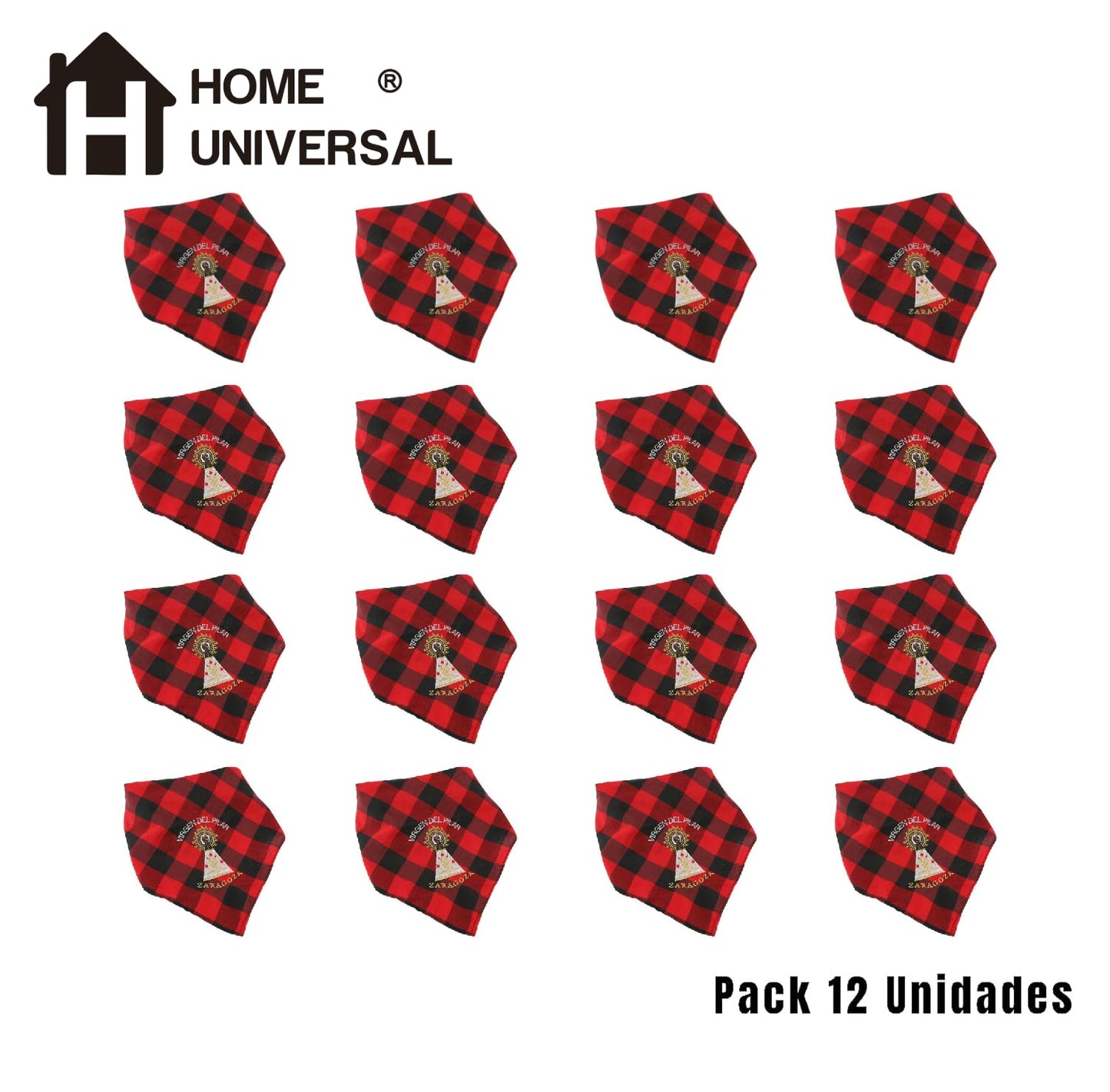 Pack 12 Cachirulos Aragoneses 95cm, Pañuelos Fiestas del Pilar, Zorongos zaragozanos