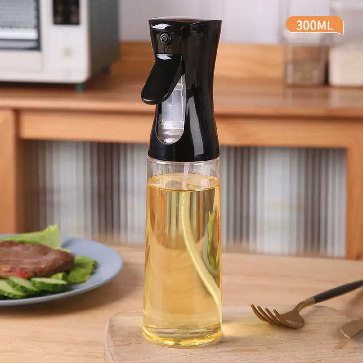 Home Universal 2 Piezas Pulverizadores Aceite Spray 300ml para cocina, freidora de aire, aceitera Spray Reutilizable