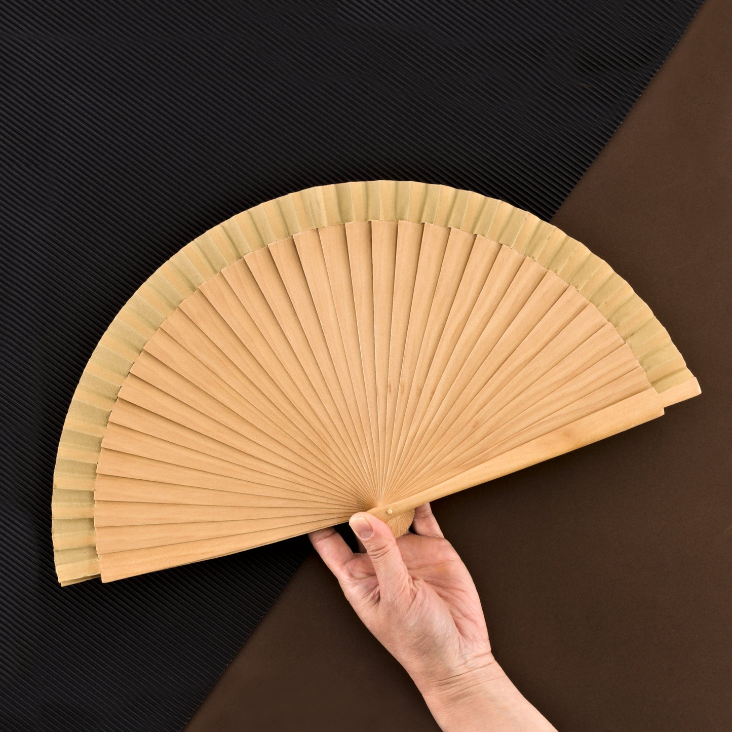 HOME UNIVERSAL Abanicos Madera Liso 23CM, Detalles para los Invitados, Regalos de Boda, Fiesta, Comunión o Bautizo (23cm_Natural)